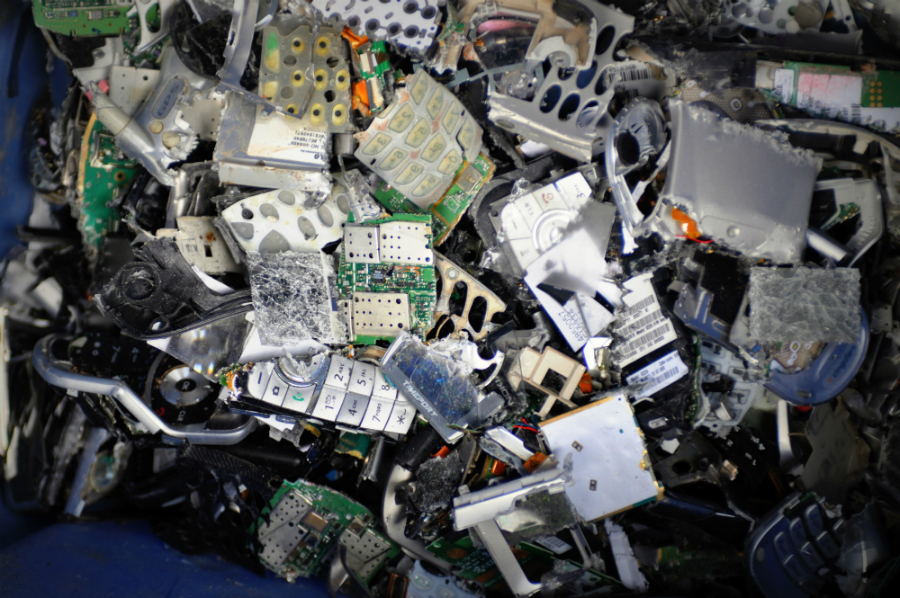 Traditional Shredder Particle Size of Shredded SSD and Cell Phones