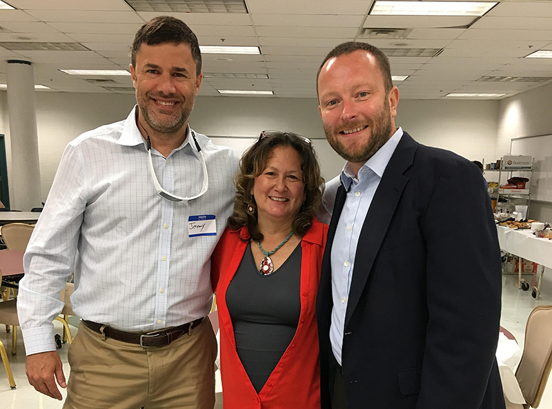 Jeremy Farber (L) with Sue Collins, Career and Transition Resource Teacher and Ken Crum (Service Source)