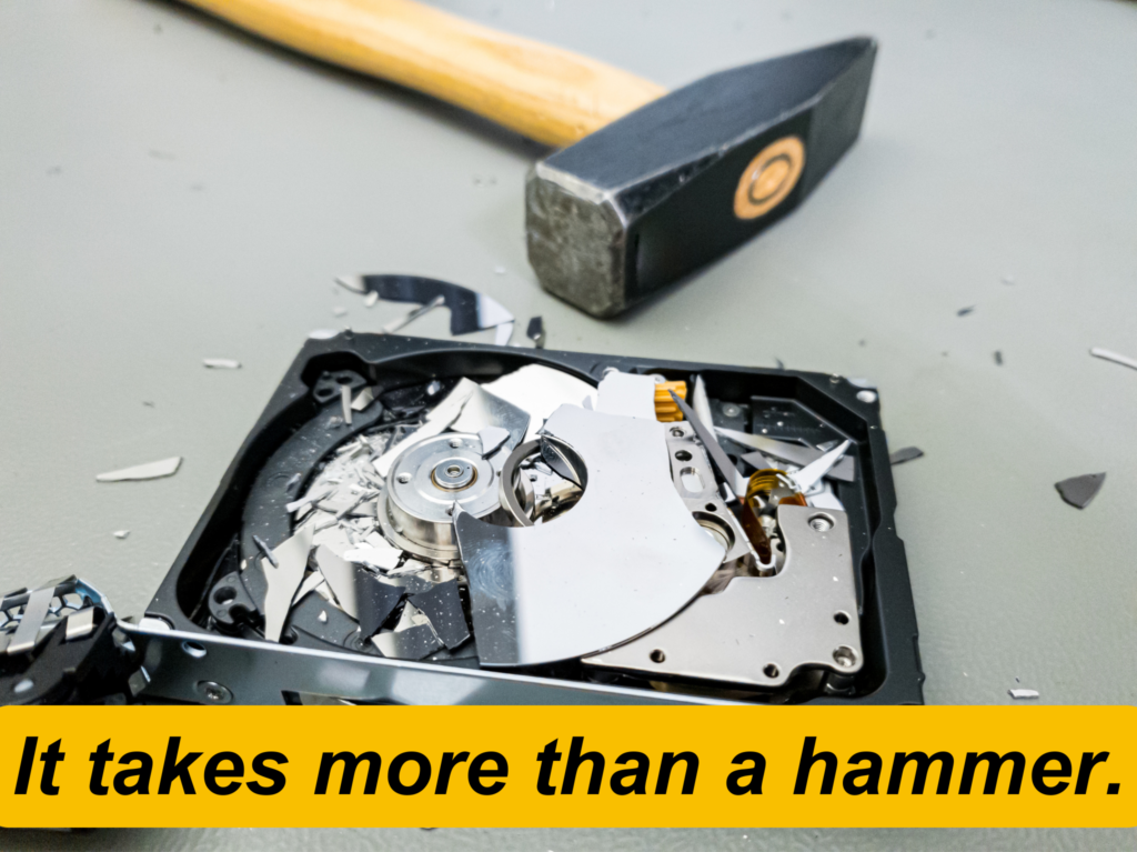 hard drive data destruction