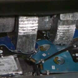 shredcu hard drives being crushed