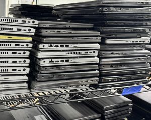 Laptops at Securis Awaiting Testing for Resale